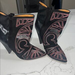Isabel Marant Berry Embroidered Boots Size 40